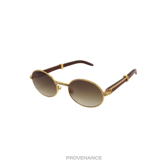 🔴 Cartier Giverny Sunglasses - Bubinga Gold Trinity Brown - Picture 1 of 16